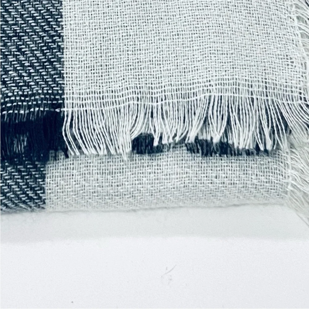 NEW! Plaid Black & White Scarf NWT